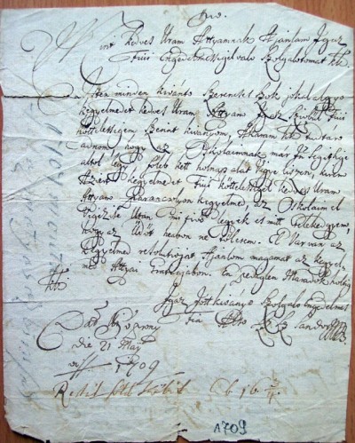Sopron - 1709 május 21.