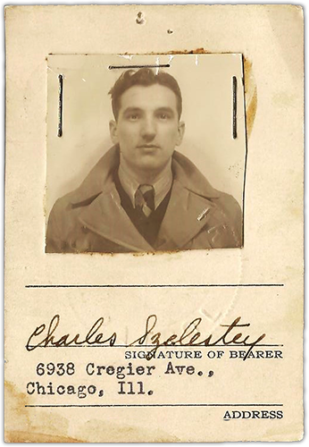 A fotón Charles Szelestey pilótaigazolvány képe látható 1941-ből A fotón Charles Szelestey pilótaigazolvány képe látható 1941-ből